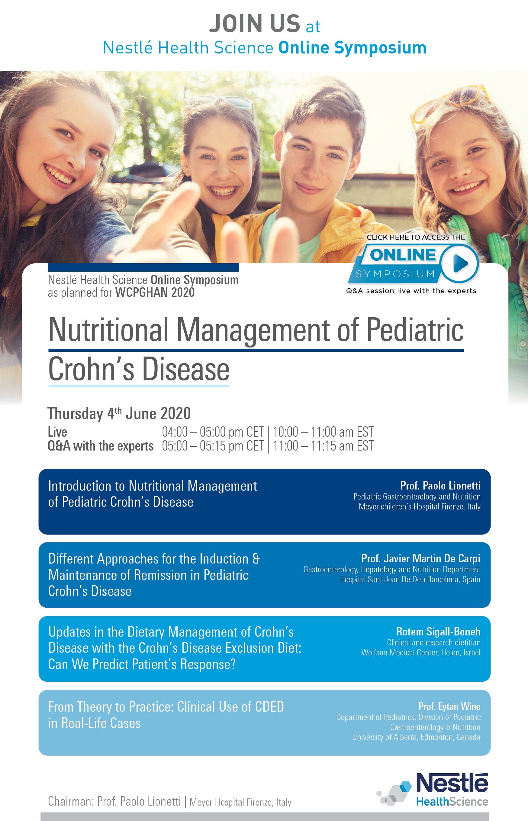 NHSc online symposium - Dietary Management of Pediatric Crohn’s Disease